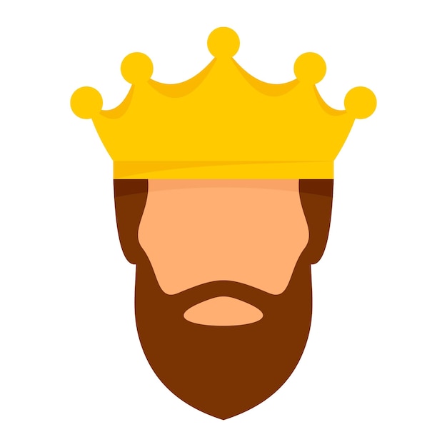 Icono de rey corona Ilustración plana del icono de vector de rey corona para diseño web