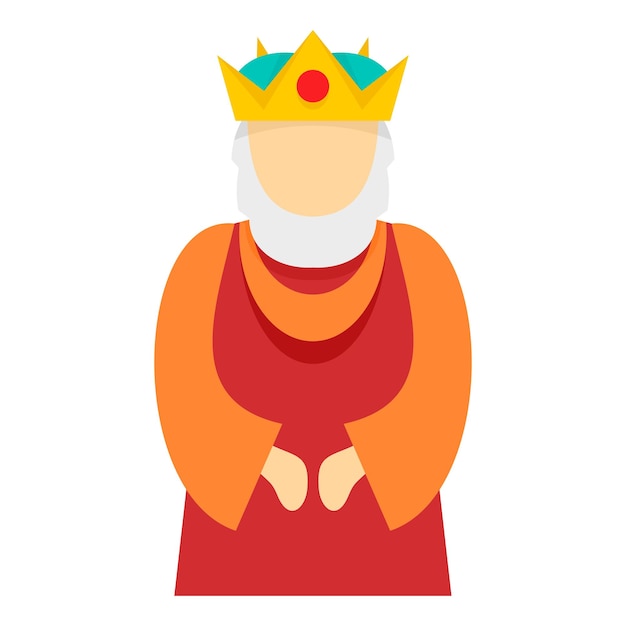 Icono de rey cristiano Ilustración plana del icono de vector de rey cristiano para diseño web