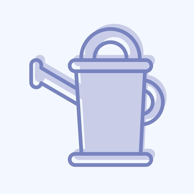 Icono de riego Puede relacionarse con el símbolo de Flora estilo de dos tonos diseño simple editable