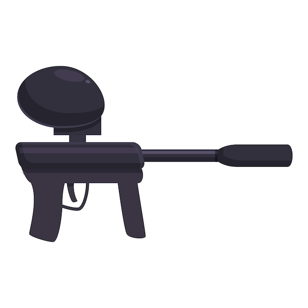 Icono de rifle de paintball vector de dibujos animados Arena de armas de guerra