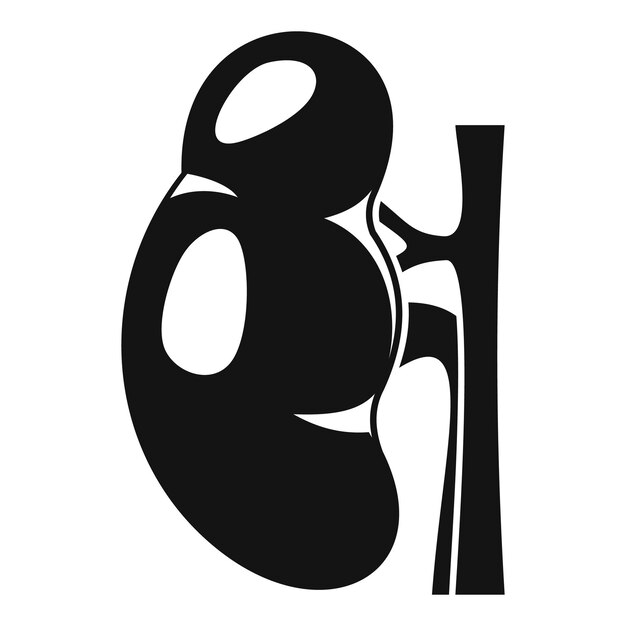 Vector icono de riñón de urología ilustración simple del icono de vector de riñón de urología para diseño web aislado sobre fondo blanco