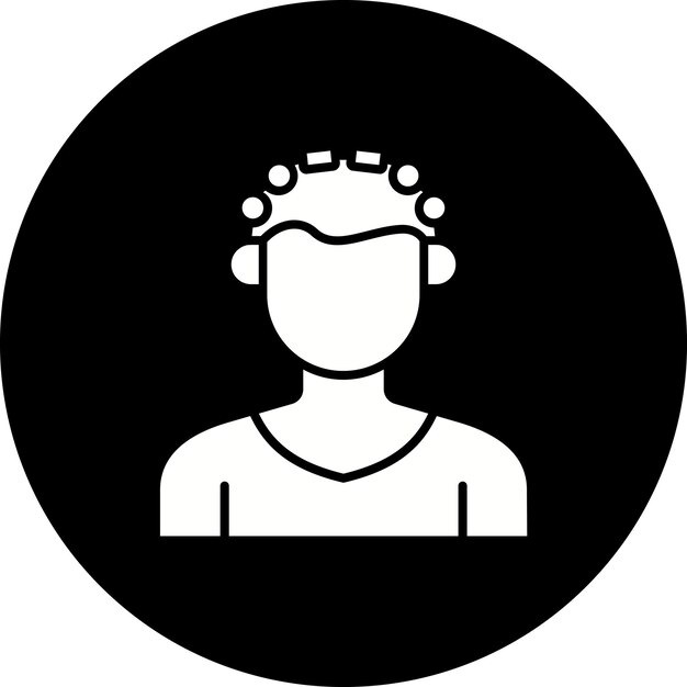 El icono del rizador de cabello