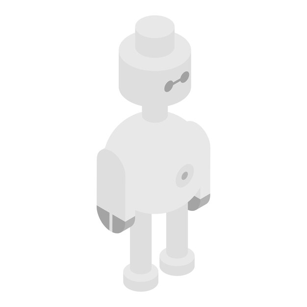 Icono de robot cibernético Isométrico del icono de vector de robot cibernético para diseño web aislado sobre fondo blanco