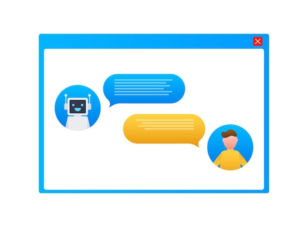 Icono de robot Diseño de signo de Bot Concepto de símbolo de Chatbot Servicio de soporte de voz Bot Bot de soporte en línea