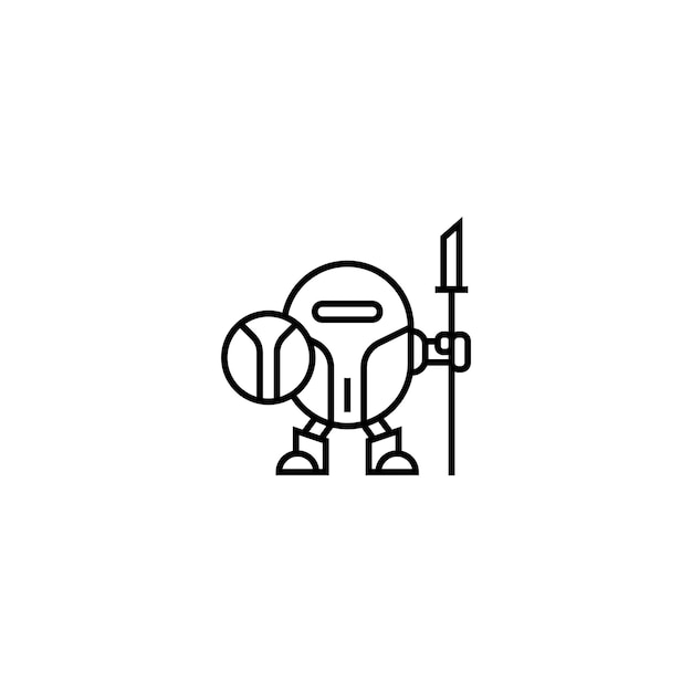 Icono de robot lindo icono moderno simple