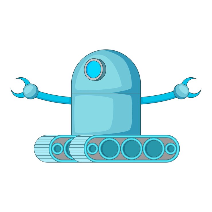 Vector icono de robot de máquina ilustración de dibujos animados de icono de vector de robot de máquina para web