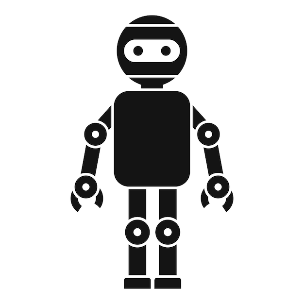 Icono de robot mecánico Ilustración simple del icono de vector de robot mecánico para diseño web aislado sobre fondo blanco