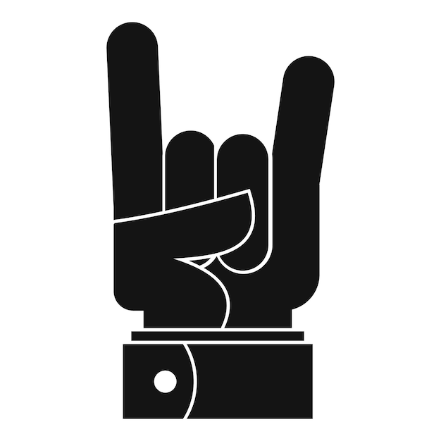 Icono de roca de mano Ilustración simple del icono de vector de roca de mano para web