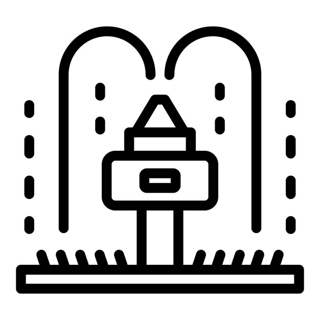Icono de rociador Icono de vector de rociador de contorno para diseño web aislado sobre fondo blanco