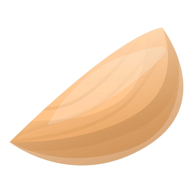 Icono de rodaja de ajo Caricatura de icono de vector de rodaja de ajo para diseño web aislado sobre fondo blanco