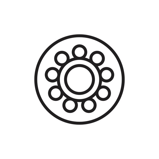 Icono del rodamiento del automóvil Contorno delgado simple