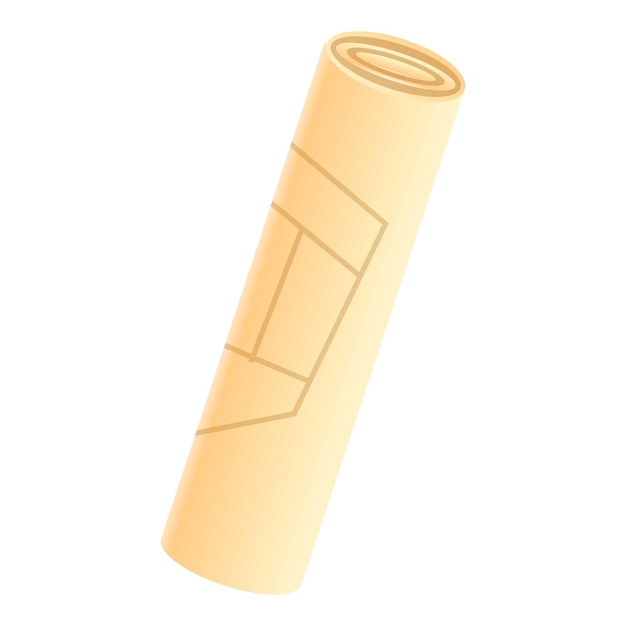 Icono de rollo de papel de arquitecto Icono vectorial de rollo De papel de arquitekto para diseño web aislado en fondo blanco