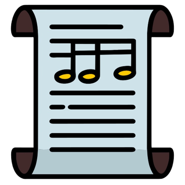 icono del rollo de la partitura