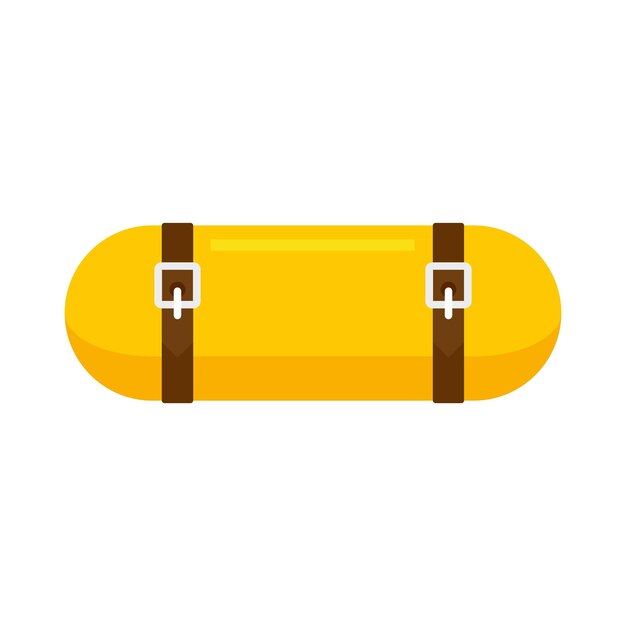 Icono de rollo de saco de dormir Ilustración plana del icono de vector de rollo de saco de dormir aislado sobre fondo blanco