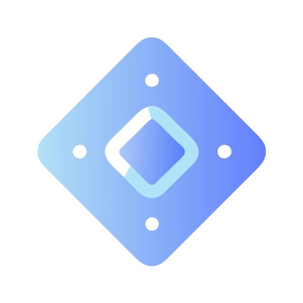 icono de rombo con formas de color gradiente