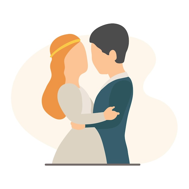 Icono de Romeo y Julieta clipart avatar logotipo ilustración vectorial aislada