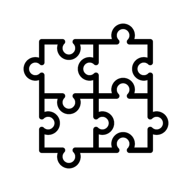 icono de rompecabezas para diseño gráfico y web