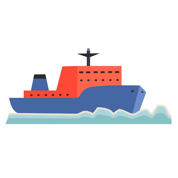 El icono de rompehielos es un clipart, el avatar es un logotipo, la ilustración está aislada.