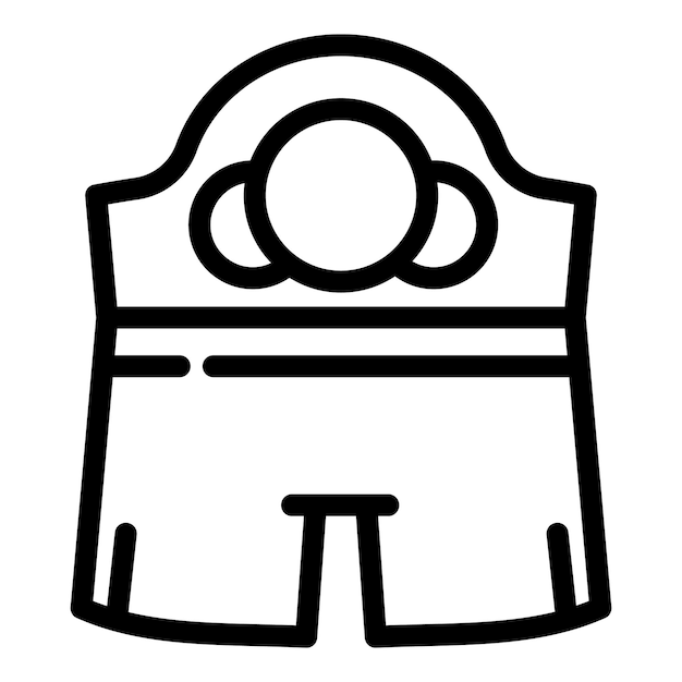 Icono de ropa de boxeo Contorno icono de vector de ropa de boxeo para diseño web aislado sobre fondo blanco