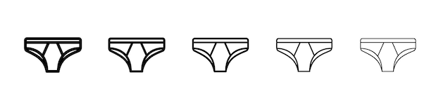 Ícono de ropa interior Signo del logotipo vectorial