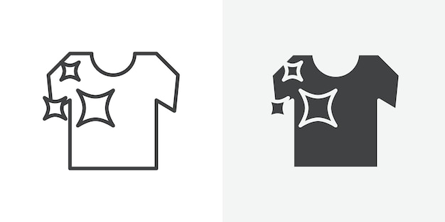 Ícono de ropa limpia Signo vectorial de contorno