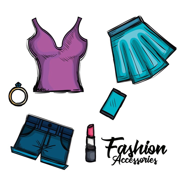 Vector icono de ropa de moda femenina