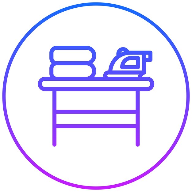 El icono de la ropa de planchar