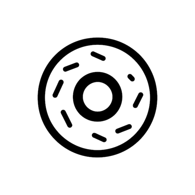 Ícono de rosquillas en fondo blanco Ilustración vectorial simple