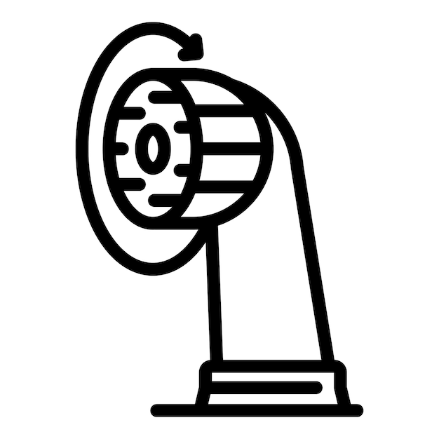 Icono de rotación de la cabeza del cepillo de dientes eléctrico Icono vectorial de rotación del jefe del cepillón de dientes eléctrico para el diseño web aislado sobre fondo blanco