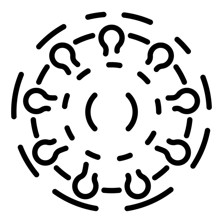 Vector icono de rotavirus icono de vector de rotavirus de esquema para diseño web aislado sobre fondo blanco