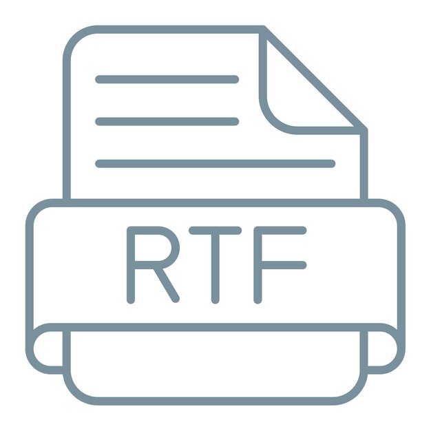 Vector icono de rtf (en inglés)