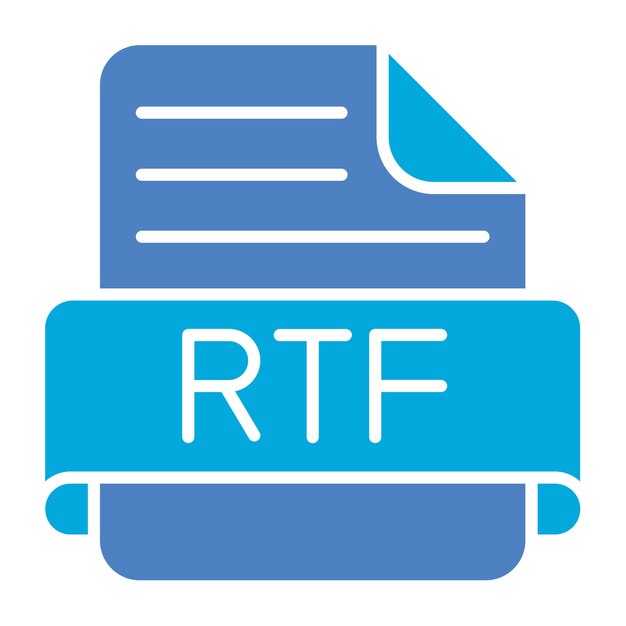 Vector icono de rtf (en inglés)