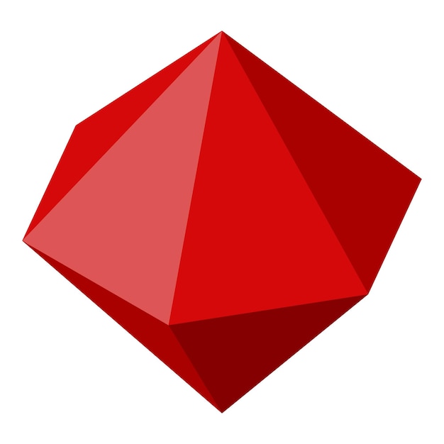 Icono de rubí rojo Isométrico de icono de vector de rubí rojo para diseño web aislado sobre fondo blanco