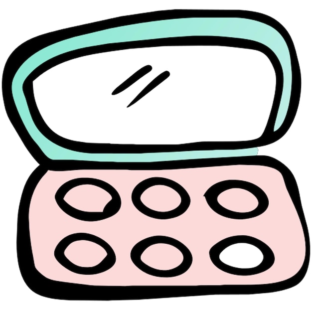 icono de rubor relleno de dibujos