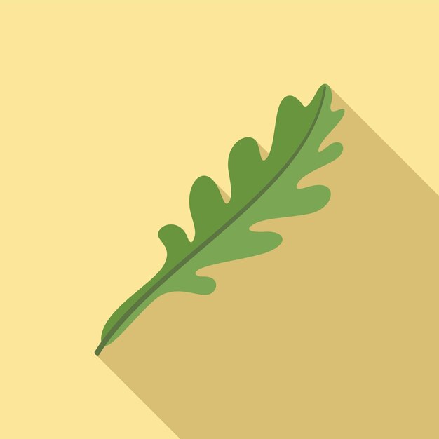 Icono de rúcula vegetal vector plano Ensalada de rúcula Hoja de planta