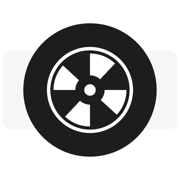 Icono de rueda abstracto para diseño web Ilustración vectorial