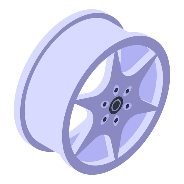 Icono de rueda de aluminio clásico vector isométrico Coche deportivo Tuning de vehículos
