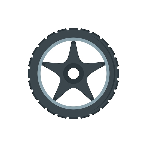 Vector icono de rueda de bicicleta ilustración plana del ícono vectorial de la rueda de la bicicleta para el diseño web