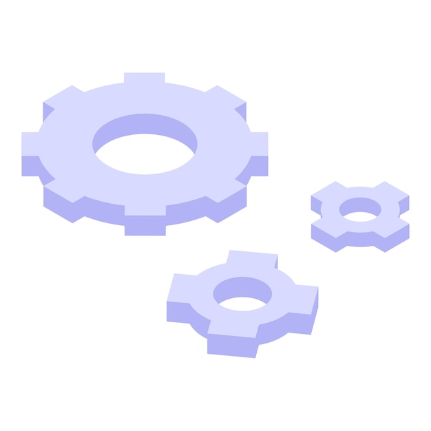 Icono de rueda dentada innovadora Isométrica de icono de vector de rueda dentada innovadora para diseño web aislado sobre fondo blanco