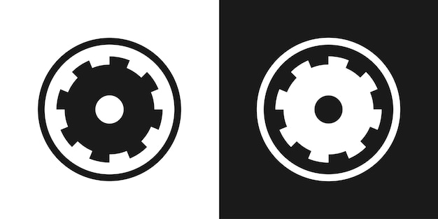 El icono de la rueda de engranajes Vector