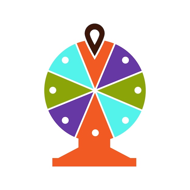 el icono de la rueda de la fortuna la ruleta de la suerte las plantillas de diseño vectorial del icono