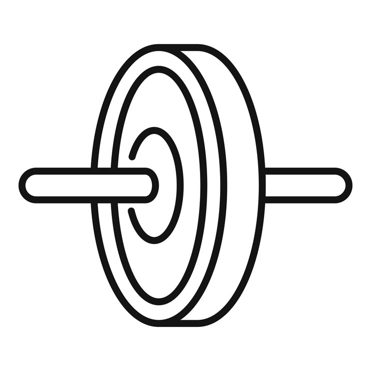 Vector icono de rueda de mano abs contorno icono de vector de rueda de mano abs para diseño web aislado sobre fondo blanco