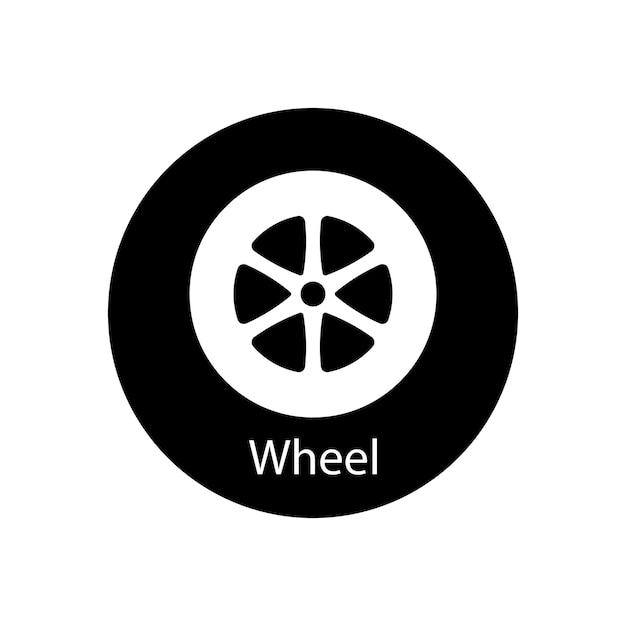 icono de rueda plantilla vectorial ilustración diseño de logotipo