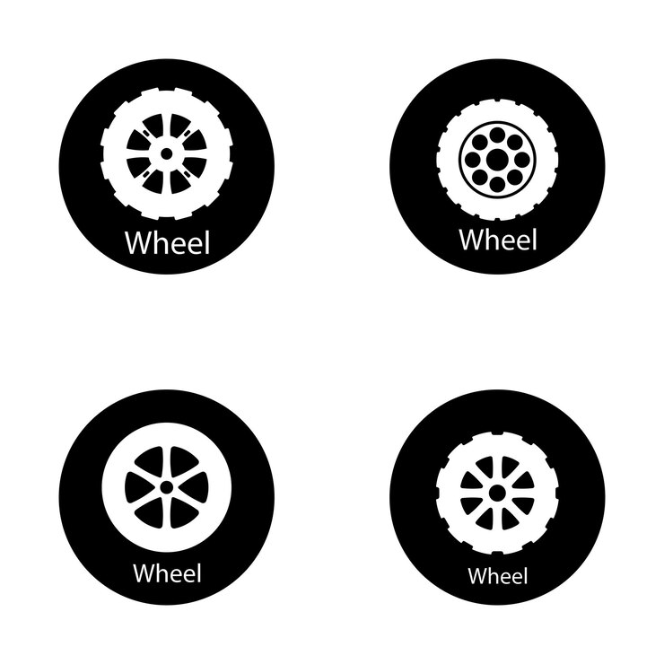 Vector icono de rueda plantilla vectorial ilustración diseño de logotipo