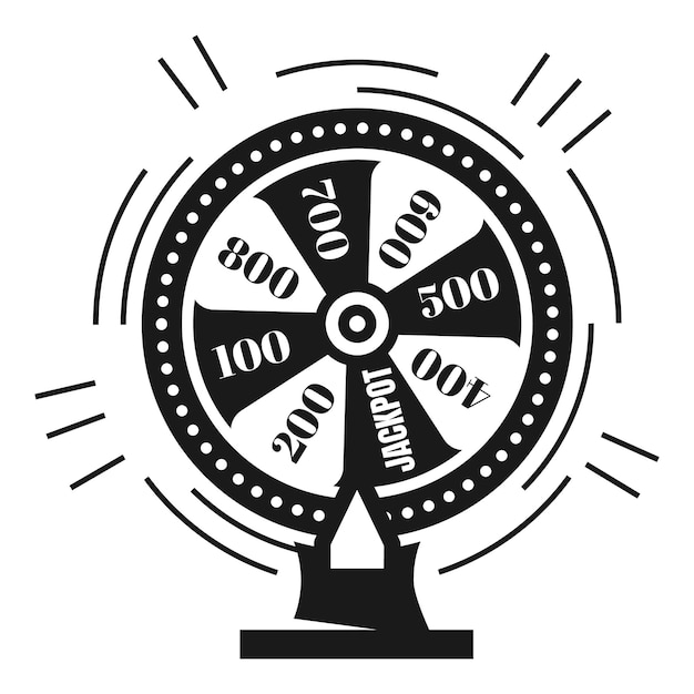 Icono de la rueda de la suerte del juego Ilustración simple del juego Icono vectorial de la ruedas de la suerte para el diseño web aislado en fondo blanco
