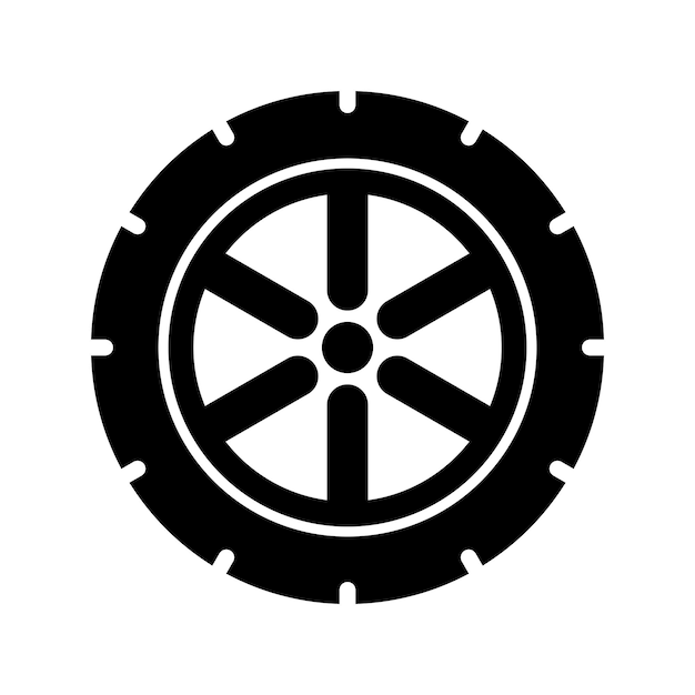 Vector icono de la rueda