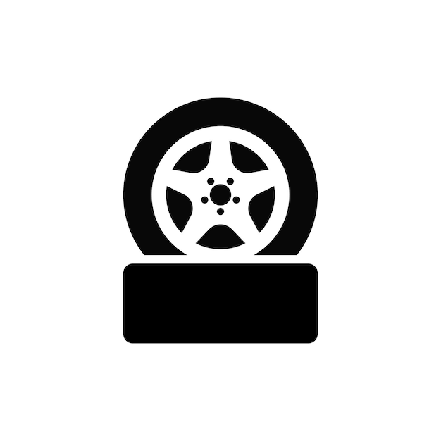 Ícono de las ruedas del coche Ilustración vectorial