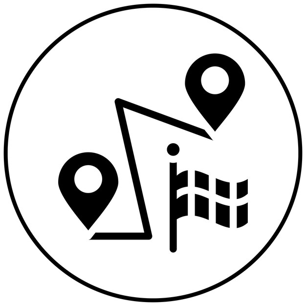 Icono de la ruta de la carrera