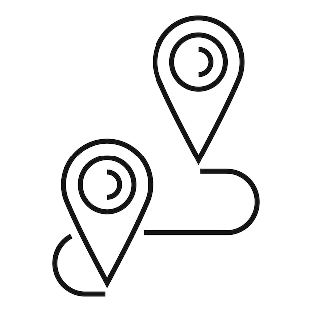 Icono de ruta de entrega de paquetes Icono de vector de ruta de entrega de paquetes para diseño web aislado sobre fondo blanco
