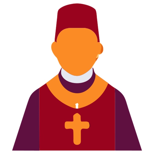 Icono del sacerdote formas de colores